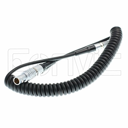 Timecode Adapter Cable 5 Pin Male TC Out to 4 Pin Male for Red Epic or Scarlet Camera, Coiled Cable