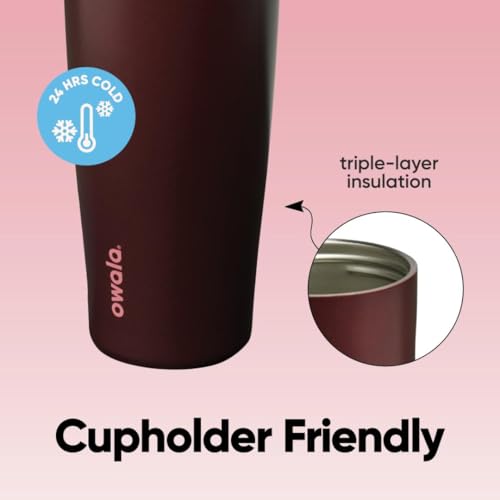 Owala FreeSip Sway Stainless Steel Water Bottle 40 oz Black Cherry 40 Ounces