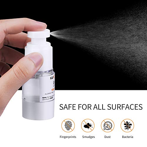 K&F CONCEPT Professional Lens Cleaning Kit for DSLR & Mirrorless Cameras with APS-C/Full-Frame Sensor Cleaning Swabs/Lens Cleaner/Gloves/Camera Blower/Lens Pen Brush/Microfiber Cloths/Carrying Case