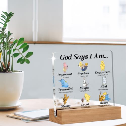 Inspirational Gifts Christian Cute Cartoon Bear Desk Accessories Multicolor AM