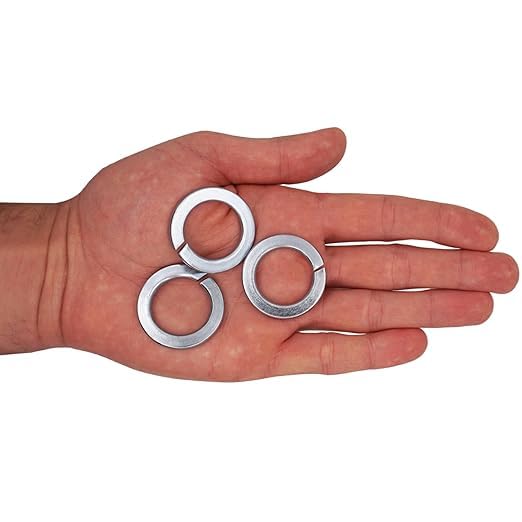 (Pack of 30) Zinc Plated DIN127 Spring Lock Washers 0.87" (M22), Metal Washers, Spring Split Lock Washers 0.87" (M22)