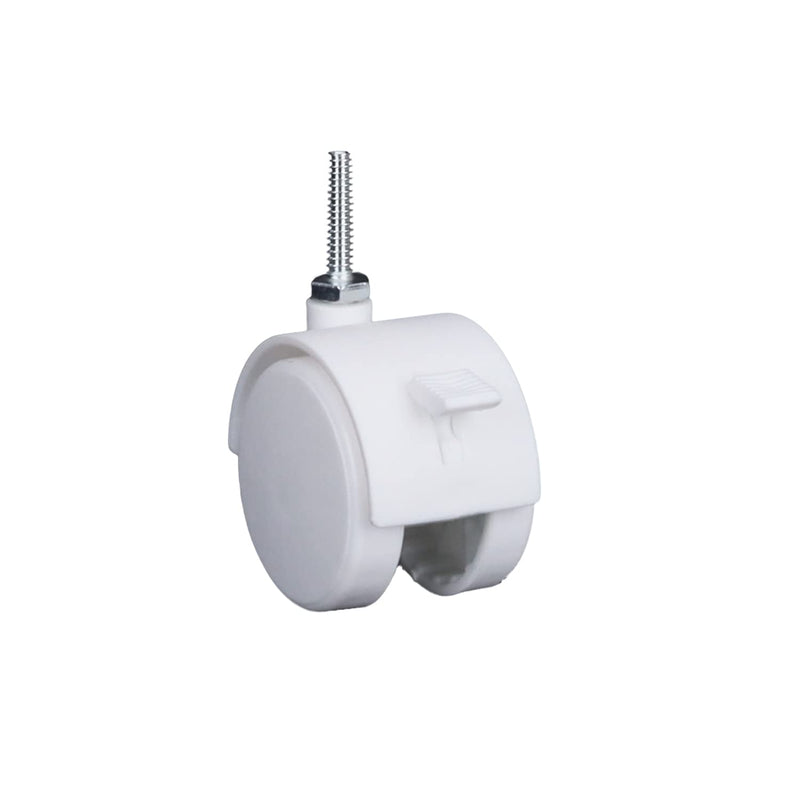 [Australia - AusPower] - 2 Inch Casters Swivel Stem Caster Wheel 1/4" - 20 x 1" New PP Furniture Shelving Casters Replacement Castors with Brakes (with Brake-White) With Brake-White 