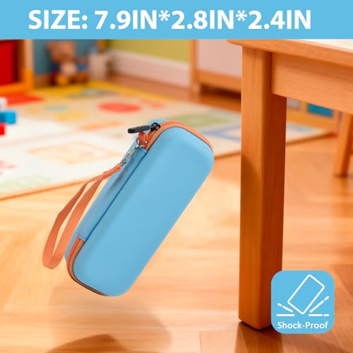 GWCASE Foam Insert Case for 3Doodler Start+ Essentials 3D Pen, Blue Blue With Orange Zipper