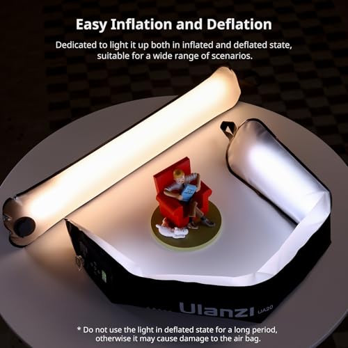 Ulanzi UA20 20W Bi-Color Magnetic Inflatable Tube Light, 2700K-6500K CRI95