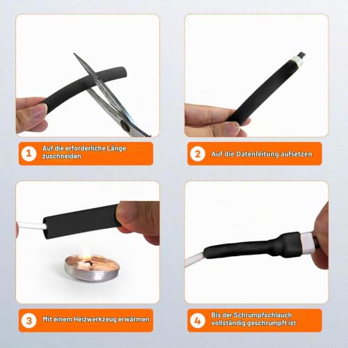 900 Piece Heat Shrink Tube Set, 2:1 Waterproof Heat Shrink Tubing, Heat Shrink Tubing, Perfect for Wire Connections, Cable Repairs and Electrical Insulation (12 Sizes) 900 pieces