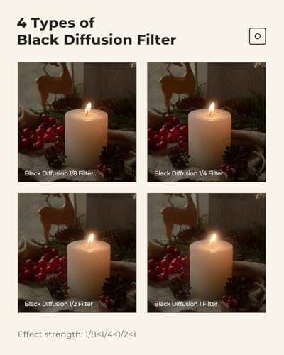 K&F CONCEPT 67mm Black Diffusion 1/4 Filter Mist Cinematic Effect Filter