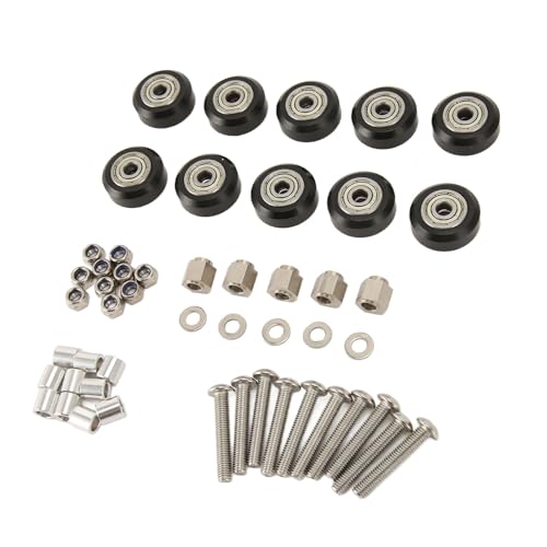 10Pcs 3D Printer POM Pulley Wheels with Bearings, Durable, High Printing Accuracy, Compatible with AnetEngraving Machines, 3D Printer Accessories for Ender 3, Ender 3 V2,