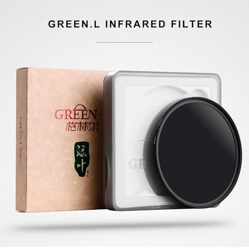 GREEN.L 95mm Infrared Filter, 95mm IR 720nm (R72) Filter for Camera Lens