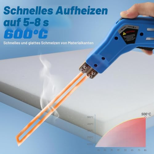 Qivine Styrofoam Cutter Hot Wire Cutter with Blades, 220V Styrofoam Cutter 50~600°C, Electric Foam Cutter of Plastics with Cooling System