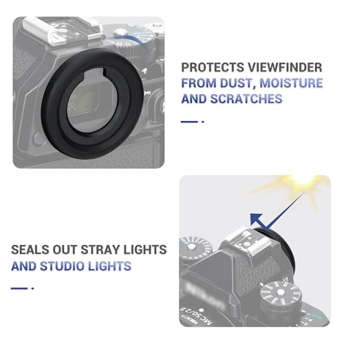 DK-33 Soft Rubber Eye Cup Eyecup Eyepiece Viewfinder Extender for Nikon Z8 Z9 Zf Cameras, Replace Nikon DK-33 Eyecup