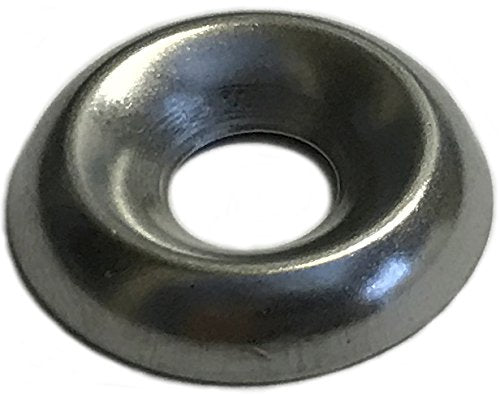 #14 (1/4") Stainless Steel Countersunk Finishing Cup Washers (Pack of 100pcs) - Marine Bolt Supply 1/4 Inch