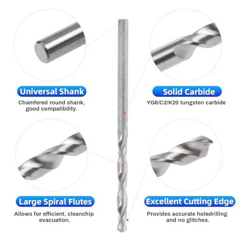 Winfox 12.5mm solid carbide jobber drill bit with straight shank for drilling metal and plastic