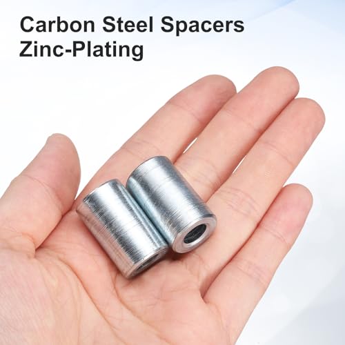 uxcell galvanized steel spacers, 5/16-inch bore x 5/8-inch OD x 1-inch length, round unthreaded standoff bushings
