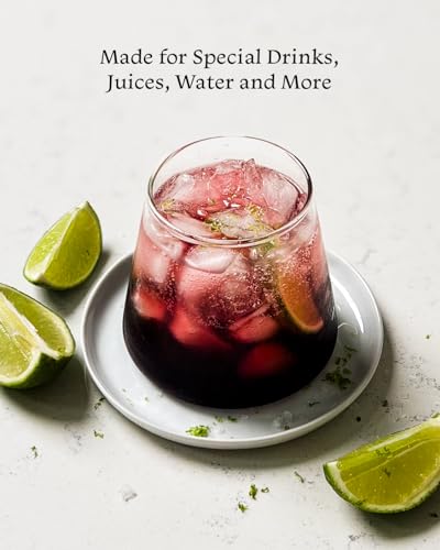 The Everyday Cup, Set of 4 - Versatile Crystal-Clear Glass Cups Made for Special Drinks, Juices, Water and More - Sustainably Produced and Packaged