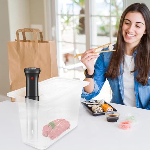 Sous Vide Container with Lid 6L Transparent Slow Cooker Water Bath Box Food Storage Container 12.79 X 7.87 X 6.88 Inch Ideal for Home Cooking and Meal Prep