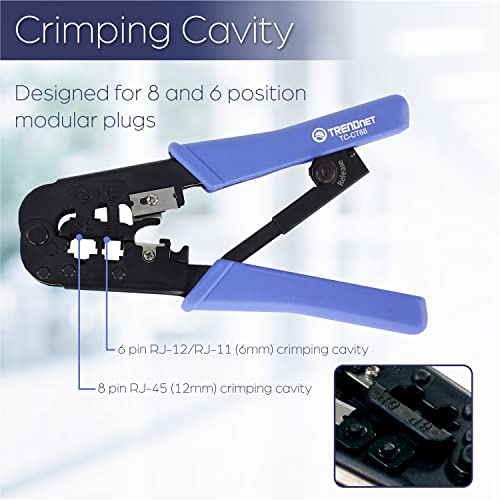 TRENDnet CT68 Cable Crimper for RJ11 / RJ45 Crimping/cutting/stripping tool