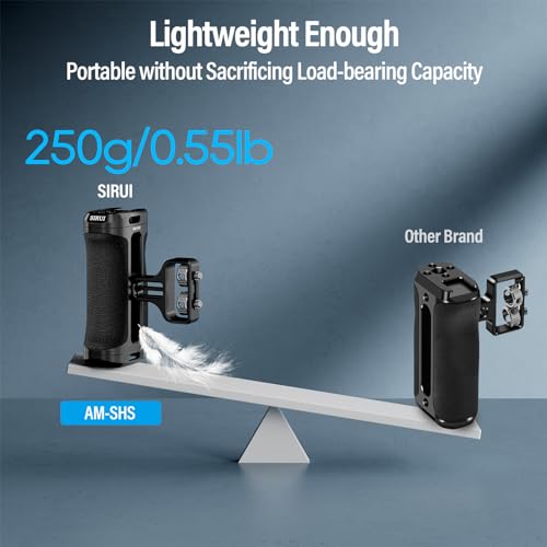 SIRUI ZV-E10 Camera Cage with Silicone Grip and HDMI Cable Clamp and Side Handle with ARRI Locating and Dual 1/4" Screw Mount Optional Bundle
