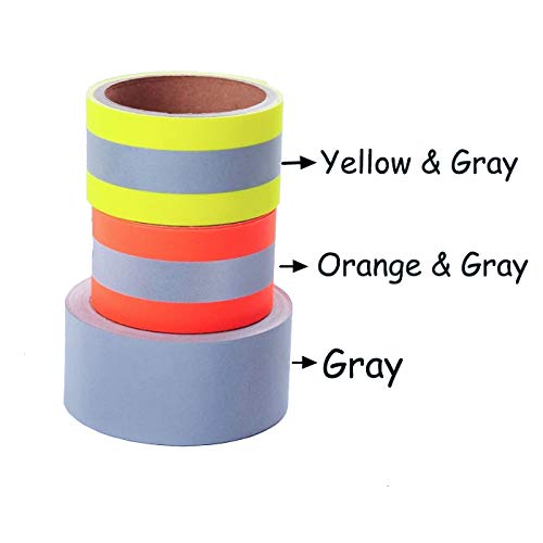 2" x 16' High Visibility Fluorescent Yellow Reflective Flame Fire Retardant FR Fabric Tape Sew on 50mmx5m