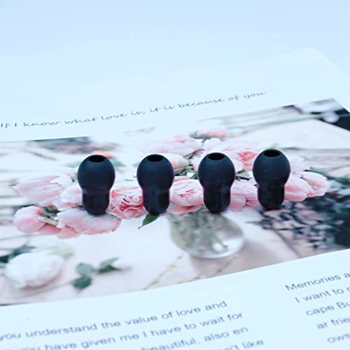 Pack of 10 Ear Plugs for Stethoscope, Stethoscope Earplugs Replacement Earplugs, Soft Silicone Earplugs for Stethoscope, Apply Stethoscope Accessories (Black)