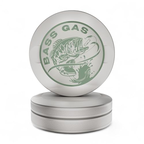 Edition 022: Bass Gas | Metal Can | Metal Container | Pouch Container | Small Storage Tin (Stone/Green Chrome) Stone/Green Chrome