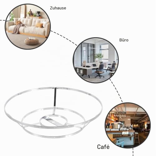 Anneome Lampshade Frame Made of Metal Hanging Lamp Frame for DIY Lampshade Lampshade Holder for Table Lamps and Desk Lamps Easy Assembly for Home, Office and Bar 9.84 x 9.84 x 2.36 Inches