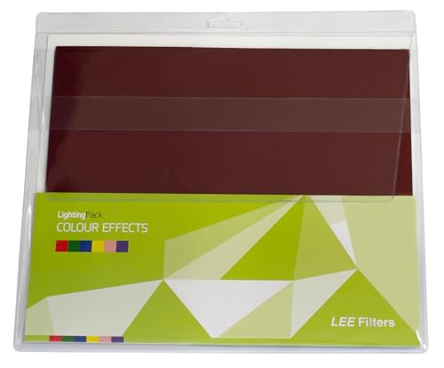 LEE Colour Effects Lighting Gel Filter Pack 250mm x 300mm – Contains 6 Colours for use in Studio, 2 Sheets Per Colour Totalling 12 Sheets