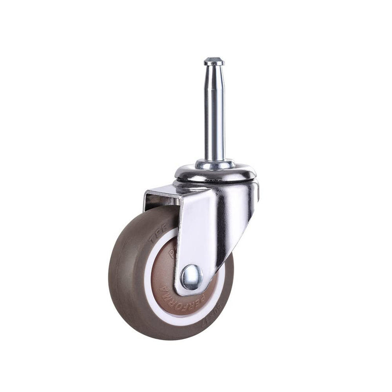 [Australia - AusPower] - 2 Inch Rubber Caster Wheel Set of 4(2 with Brakes & 2 Without) with 5/16" x 1-1/2" (8 x 38mm) Stem Sockets, for Furniture Crib Trolley Dining Car Casters 2 With Brakes & 2 Without Brakes 
