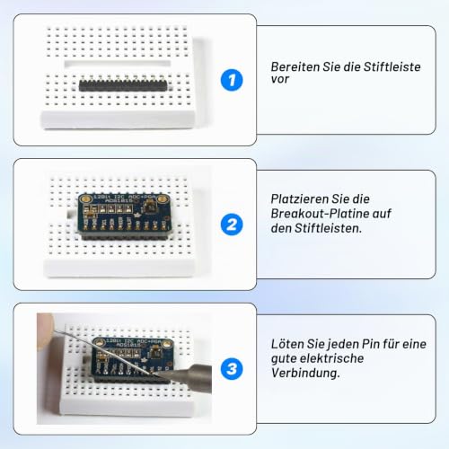ADS1115 ADC for Arduino Module 16 Bit 4 Channels Precision Analogue Digital Converter with I2C Interface for Arduino Raspberry Pi Microcontroller Projects Stable Measurement Extension Module 3