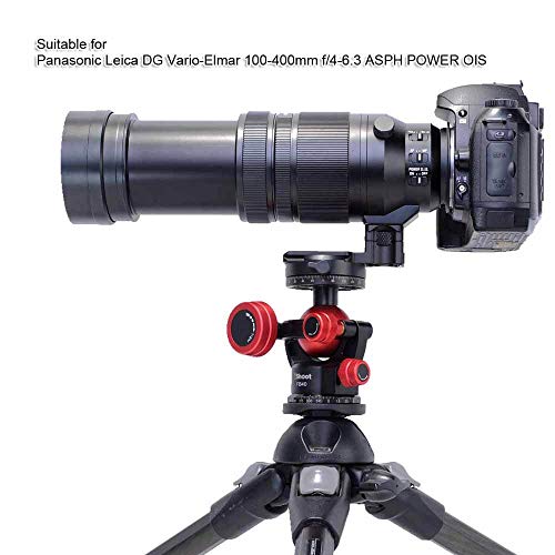 iShoot Lens Collar Replacement Foot Tripod Mount Ring Base Compatible with Panasonic Leica DG Vario-Elmar 100-400mm f/4-6.3 ASPH Power OIS, Lens Support Holder with Arca Fit Dovetail