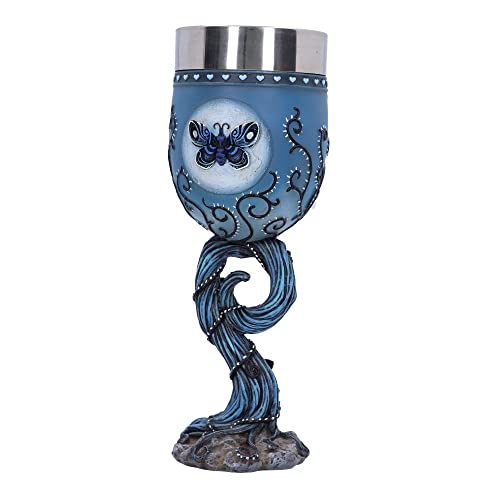 Nemesis Now Corpse Bride Emily Goblet, Officially Licensed Tim Burton Collectible, Gothic Decor, 20.6cm 6.8 Ounces Blue