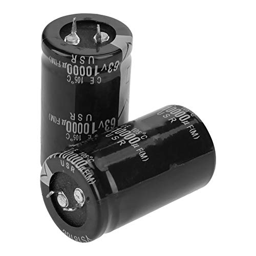 Audio Electrolytic Capacitor 10000uF 63V Audio Amplifier Electronic Component, Pack of 4