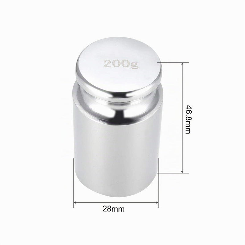 sourcing map Gram Calibration Weight M1 Precision Steel Chrome-Plated 200 g | For digital scales