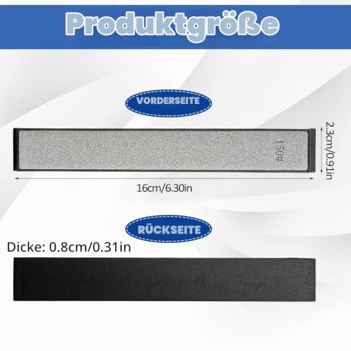 Diamond Whetstone Set of 6, Small Diamond Whetstones 150-3000 Grit, Sharpening Rod for Knives, Kitchen Knives, Scissors & Tools, Dry Use, Ideal for Daily Knife Care