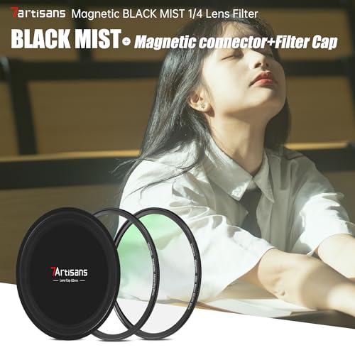 7artisans Nano Magnetic Filter UV Filter ND Light Reduction Filter/CPL Polarization Filter/GND Gradient Filter/Black Mist 1/4 Portrait Photography Filter Suitable for Lens(67mm Black Mist 1/4) 67mm Magnetic BLACK MIST 1/4