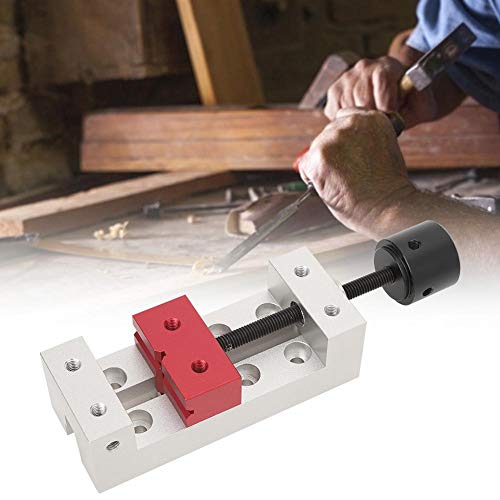 YWBL-WH aluminum mini drill press bench vice clamp with parallel jaws and flat base for table mounting