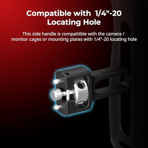 SmallRig Side Handle with 1/4"-20 Locating Screw, Camera Cage Handle for Left or Right Hand, Up and Down Adjustable, Max. 10kg Payload