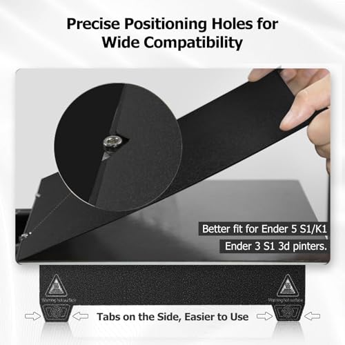 YOOPAI Double Side Textured Black PEI Sheet 235mmx235mm- 3D Printer Plate for Creality Ender 3/Ender 3 Pro/Ender 3 V2/Ender 3 S1/Ender 3 S1 Pro/Ender 3 Neo/Ender 3 V2 Neo Double Side Black PEI 235x235