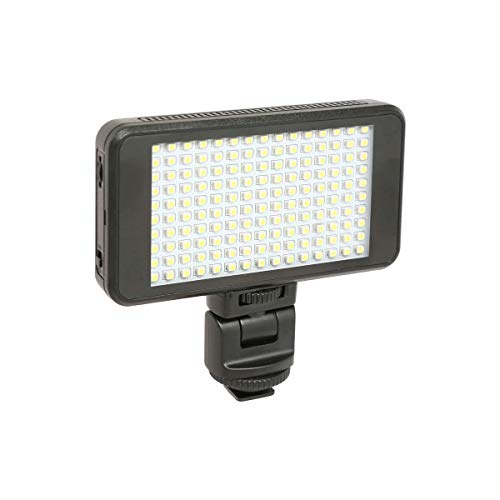 Vidpro LED-150 Photo and Video Light Kit - On Camera Panel LED Light - Adjustable and Dimmable Light Fits Cameras Video Camcorders and DLSR w/Hot Shoe Includes Rechargeable Battery Diffuser and More