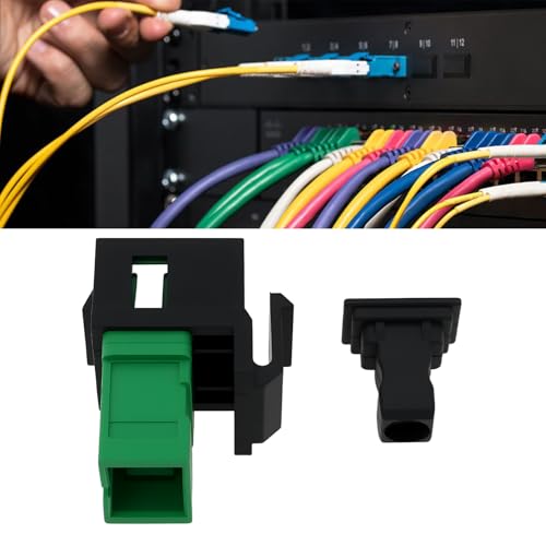 SG Store SC to SC APC Fibre Optic Adapter Module Single Mode Simplex Coupler Keystone Jack Pack of 2