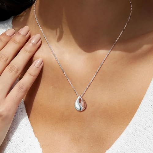 Sariel Dual Urn Pendant Necklace 925 Sterling Silver Teardrop