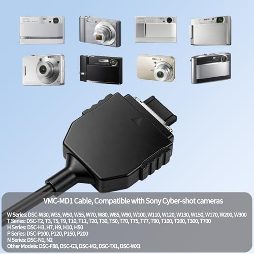 VMC-MD1 USB Data Cable,Compatible with Sony Cyber-Shot DSC W T H P N Camera