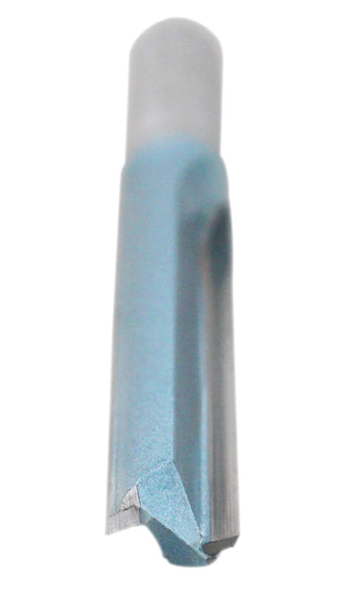 Accusize Industrial Tools Double Flute Extra Long Straight Carbide Tipped Router Bit, 1/2'' Diameter, 3'' Depth, 1/2'' Shank, 4.7'' Oal, 0021-0828 3" Flute Length