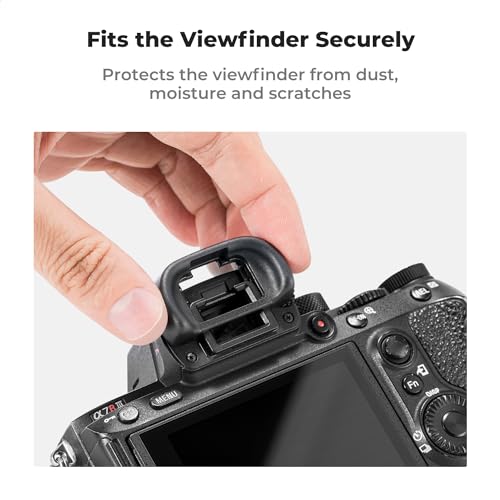 K&F Concept 2Pack Eyepiece Cover & Hot Shoe Cover Kit, Eyecup for Sony A7 A7S A7R A7M2 A7SM2 A7RM2 A7M3 A7RM3 A7RM4 A9 A9II A99M2 Camera, Viewfinder Protector Replace for Sony FDA-EP18 Eyecup