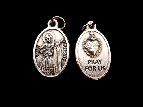 Saint Tarcisius Necklace, 2.4mm Stainless Steel Chain, Patron Saint Altar Servers, First communicants, 1st Holy Communion,