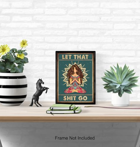 New Age Mandala Wall Art LARGE 11x14 - Zen Wall Art for Home - Mandala Art spiritual Gifts - positive Print - Inspirational Wall Decor - Bohemian - Buddha Art Yoga Decor - Unframed 11"L x 14"W