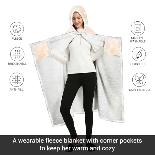 Vprintes - Birthday Gifts for Women - Queens Wearable Blanket September