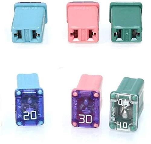 [Australia - AusPower] - 50 pc Automotive MCASE Mini Box Shaped Cartridge Fuse Kit multicolored 50 Pcs 