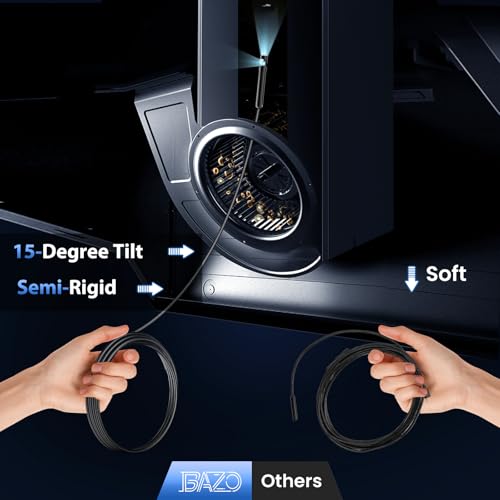 BAZO 1920P HD endoscope borescope camera with light and 8 adjustable LEDs
