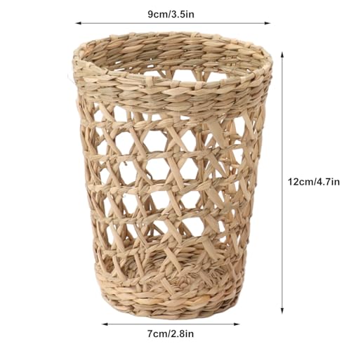 6Pcs Handwoven Vase Sleeve, Hand Woven Wicker Cup Holder Cute Cozy Mug Sleeves Wicker Cup Holder Rattan Tumbler Sleeves for Home