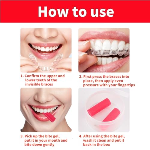 Aligner Seater, Pack of 10 Aligner Trays, Aligner Chewies, Reusable Aligner Chompers, Washable with Handle for Braces, Invisible Braces Bites (5 Colours)